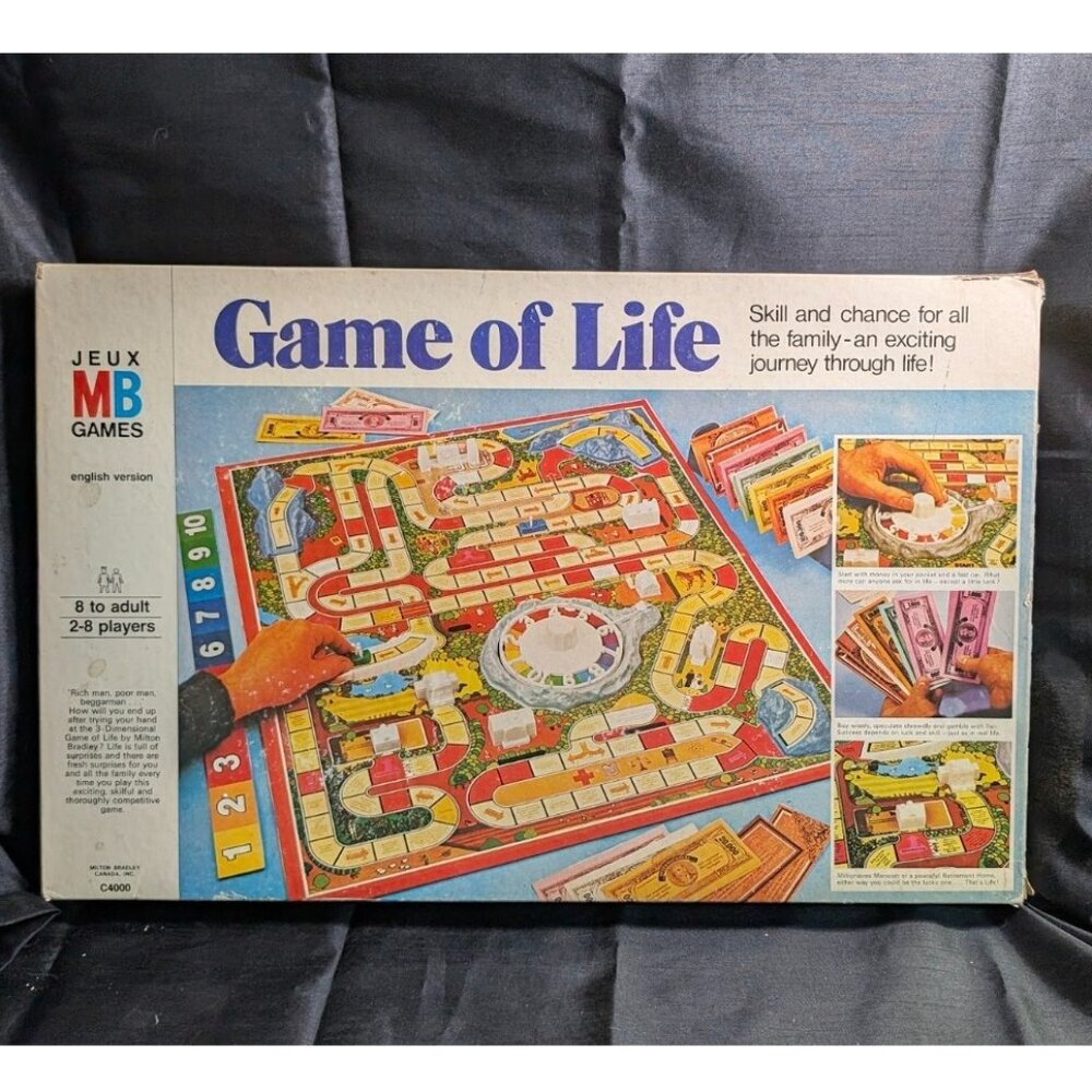 3 for $30 MB Games Game Of Life Vintage 1978 Family Board Game - most pieces